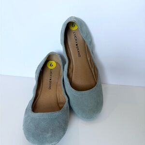 Lucky Brand Soft Blue Suede Ballet Flats 9
